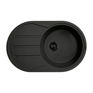 Изображение товара Кухонная мойка Lava E2 BASALT черная матовая 770х495 мм искусственный камень