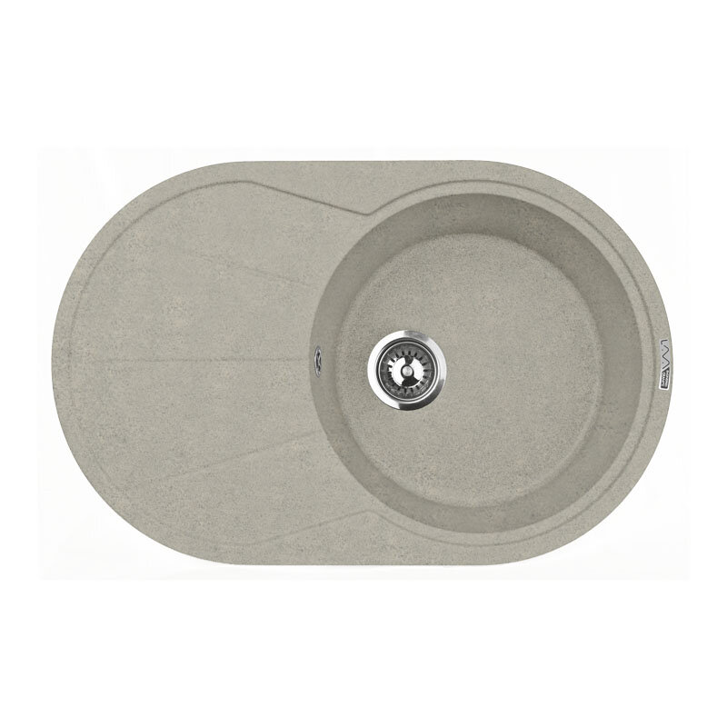 Изображение товара Кухонная мойка Lava E3.SCA из гранита, серый цвет, 770х495 мм