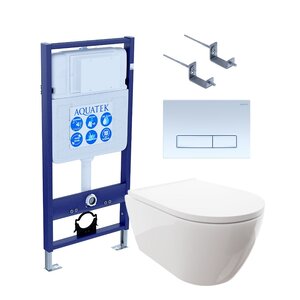 Изображение товара Инсталляция Aquatek Standard INS-0000012 с подвесным унитазом Поларис AQ0700-00 и сиденьем soft clo