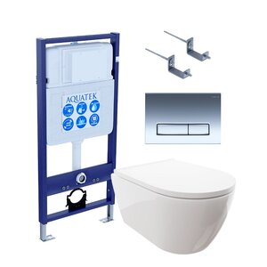 Изображение товара Инсталляция Aquatek Standard INS-0000012 с унитазом Поларис AQ0700-00 и мягким сиденьем