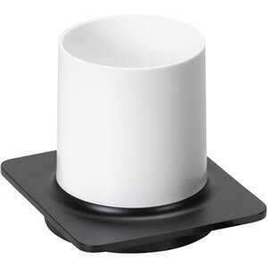 Изображение товара Стакан для зубных щеток Bemeta Organic Black 167111010, 10 х 11 х 10 см, черный матовый
