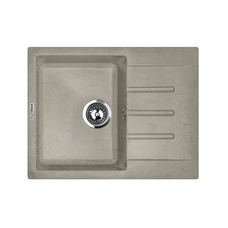 Изображение товара Кухонная мойка Lava L1.SCA, серый цвет, искусственный камень, 645х495 мм