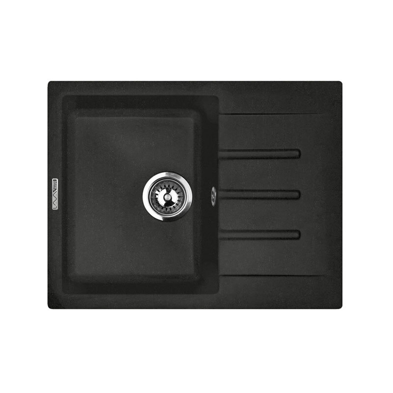 Изображение товара Кухонная мойка Lava L1.BAS черная BASALT из искусственного гранита 645х495 мм