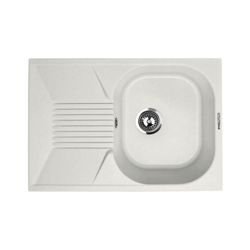 Изображение товара Кухонная мойка Lava L2.LAT из искусственного гранита белый 695x495 мм Изображение товара Кухонная мойка Lava L2.LAT из искусственного гранита белый 695x495 мм