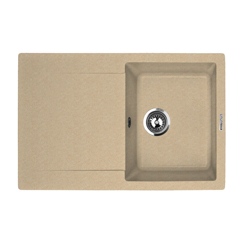 Изображение товара Кухонная мойка Lava L4.DUN светлый беж 775х495 мм с глубокой чашей