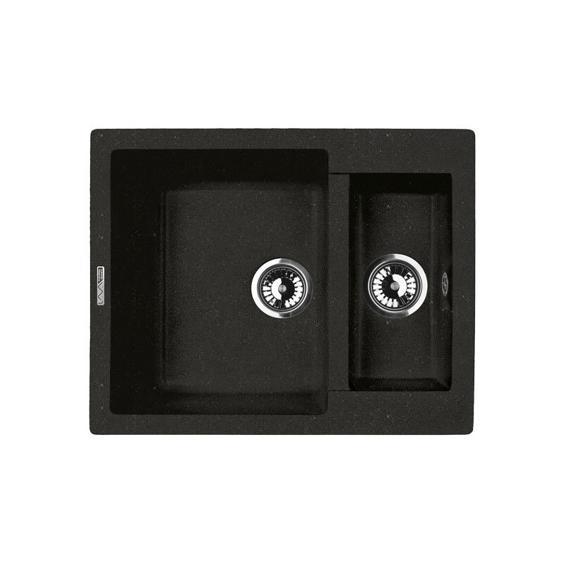 Изображение товара Кухонная мойка Lava D1.LAV Черный металлик 600×490 мм с дополнительной чашей и возможной установкой Изображение товара Кухонная мойка Lava D1.LAV Черный металлик 600×490 мм с дополнительной чашей и возможной установкой