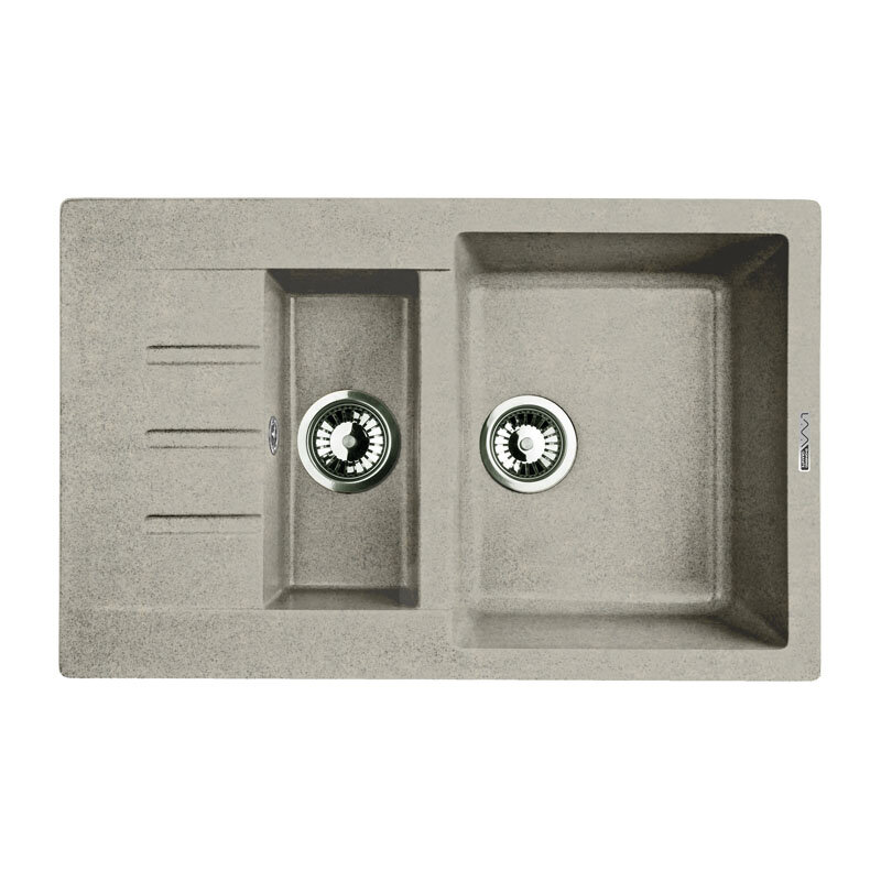 Изображение товара Кухонная мойка Lava D2.SCA серого цвета 775x495 мм искусственный гранит