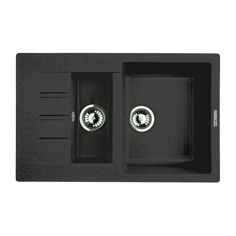 Изображение товара Кухонная мойка Lava D2.BAS черный матовый, 775х495 мм