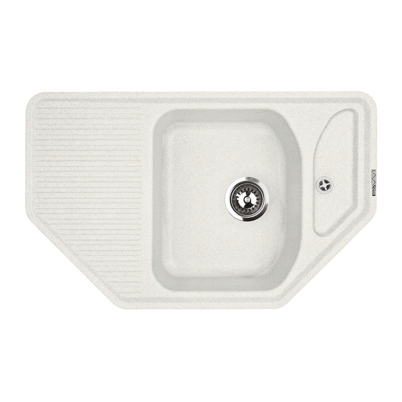 Изображение товара Кухонная мойка Lava A1. LAT LATTE белый - угловая, 16 см глубины Изображение товара Кухонная мойка Lava A1. LAT LATTE белый - угловая, 16 см глубины