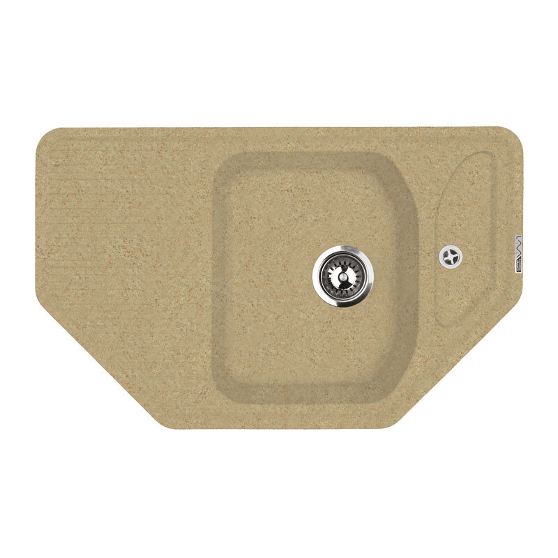 Изображение товара Гранитная кухонная мойка Lava A1.SAH Sahara бежевый угловая 800х500 мм