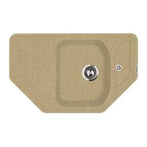 Изображение товара Гранитная кухонная мойка Lava A1.SAH Sahara бежевый угловая 800х500 мм