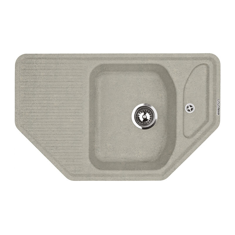 Изображение товара Кухонная мойка Lava A1.SCA серый искусственный камень, угловая, 800x500 мм