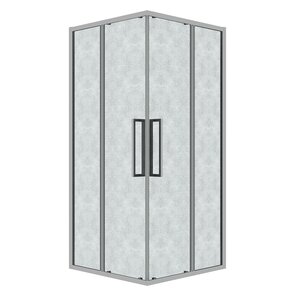 Изображение товара Душевой уголок Grossman Cosmo 300.K33.02.9090.10.02, 90 х 90 см, стекло шиншилла, профиль хром