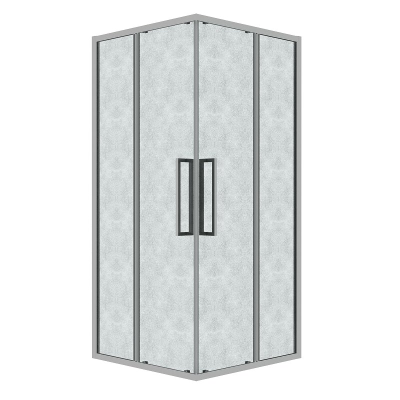 Изображение товара Душевой уголок Grossman Cosmo 300.K33.02.1010.10.02 100x100 см раздвижная стёкла шиншилла хром Герм