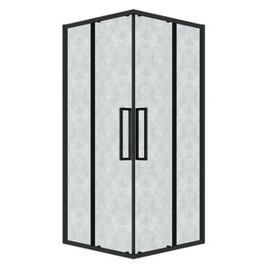 Изображение товара Душевой уголок Grossman Cosmo 300.K33.02.9090.21.02, 90 х 90 см, стекло шиншилла, профиль черный матовый