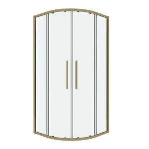 Изображение товара Душевой уголок Grossman Cosmo 301.K33.02.1010.32.00, 100 х 100 см, стекло прозрачное, профиль золото сатин