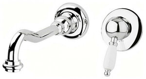 Изображение товара Смеситель для раковины Cezares Elite-BLS1-01-Bi хром с ручкой белый встроенный