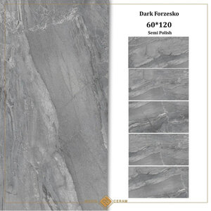 Изображение товара Керамогранит Novin Ceram Forzesko 9554-M35, 120х60 см Gray Dark-Semi Polished