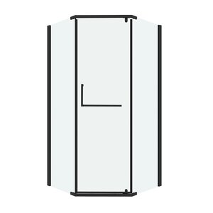Изображение товара Душевой уголок Grossman Pragma 302.K33.03.9090.21.00, 90 х 90 см, стекло прозрачное, профиль черный матовый