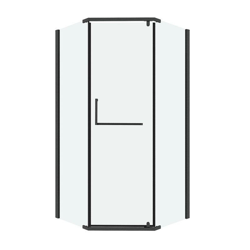 Изображение товара Душевой уголок Grossman Pragma 90х90 см с прозрачным стеклом и графитовым профилем