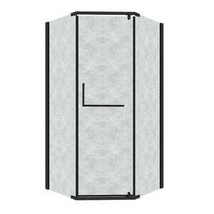 Изображение товара Душевой уголок Grossman Pragma 302.K33.03.9090.21.02, 90 х 90 см, стекло шиншилла, профиль черный матовый