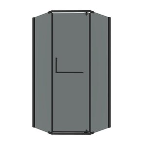 Изображение товара Душевой уголок Grossman Pragma 302.K33.03.9090.21.10, 90 х 90 см, стекло тонированное, профиль черный матовый