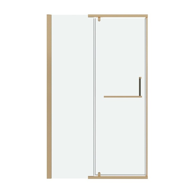 Изображение товара Душевая дверь Grossman Pragma 120 см, стекло прозрачное, профиль золото сатин