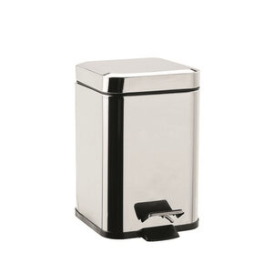 Изображение товара Мусорное ведро Colombo Black&White B9210.CR, 3 л., цвет хром (уценка, логистическая потертость "точка")