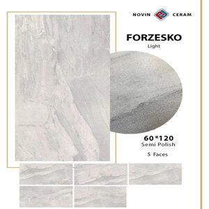 Изображение товара Керамогранит Novin Ceram Forzesko 9555 M-35, 120 х 60 см, цвет Gray Light-Semi Polished