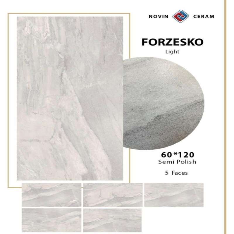 Изображение товара Керамогранит Novin Ceram Forzesko 9555 M-35, 120 х 60 см, цвет Gray Light-Semi Polished Изображение товара Керамогранит Novin Ceram Forzesko 9555 M-35, 120 х 60 см, цвет Gray Light-Semi Polished