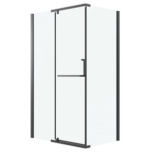 Изображение товара Душевой уголок Grossman Pragma 120.K33.03.1190.21.00, 110 х 90 см, стекло прозрачное, профиль черный матовый
