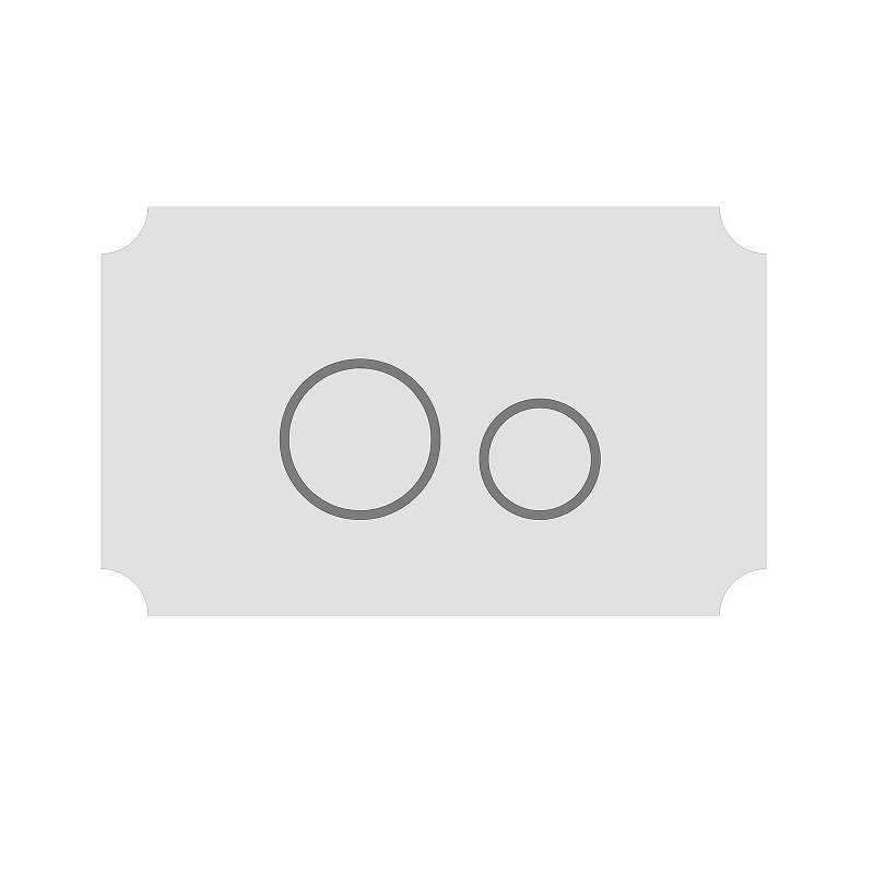 Изображение товара Клавиша смыва KKPol Aquafiori Vintage 350/AFV/077-10-00 механическая хром белый матовый для унитаза