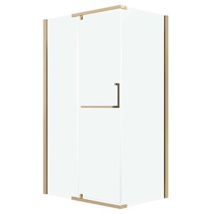 Изображение товара Душевой уголок Grossman Pragma 120.K33.03.1080.32.00, 100 х 80 см, стекло прозрачное, профиль золото сатин