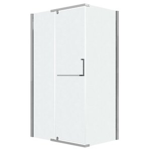 Изображение товара Душевой уголок Grossman Pragma 120.K33.03.1080.10.02, 100 х 80 см, стекло шиншилла, профиль хром