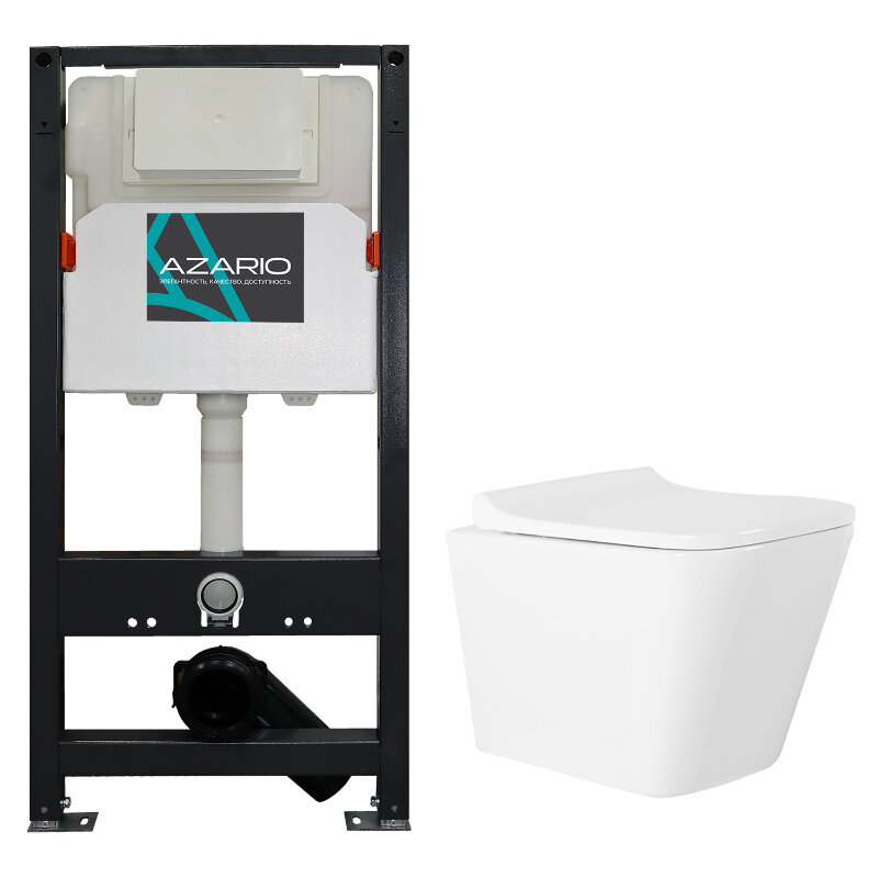 Изображение товара Комплект инсталляция Azario AZ-501A с безободковым унитазом Teramo AZ-0052