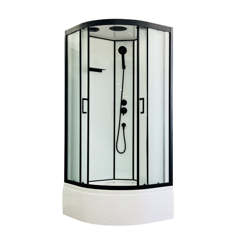 Изображение товара Душевая кабина Royal Bath Fato RB90CK-M-BL 90x90 см стекло рифленое с крышей