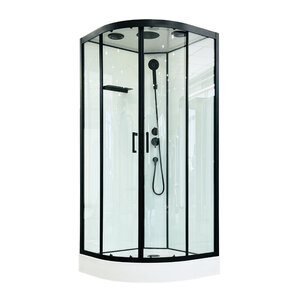 Изображение товара Душевая кабина Royal Bath Fato RB90HK-T-BL FATO, 90 x 90 см, стекло прозрачное, профиль черный