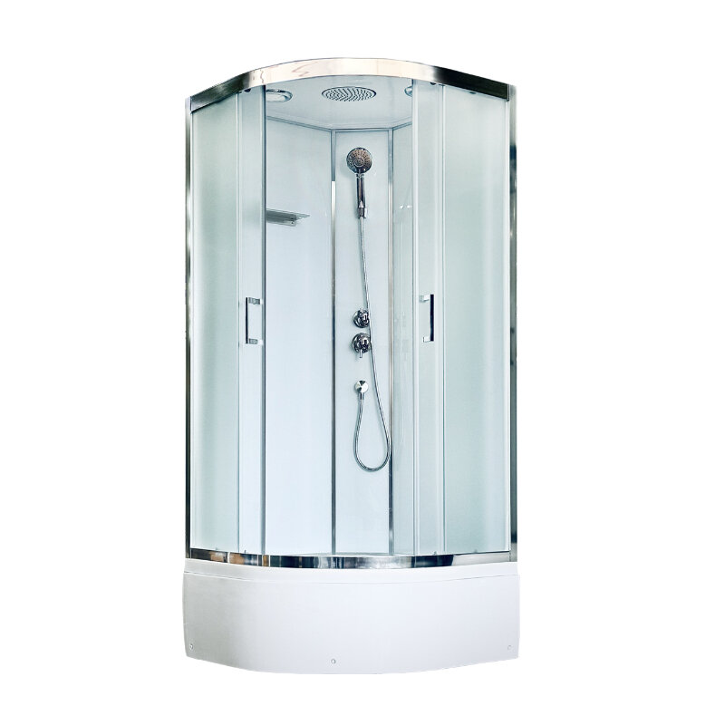 Изображение товара Душевая кабина Royal Bath Fato RB85CK-M-CH 85x85 см с рифленым стеклом и крышей