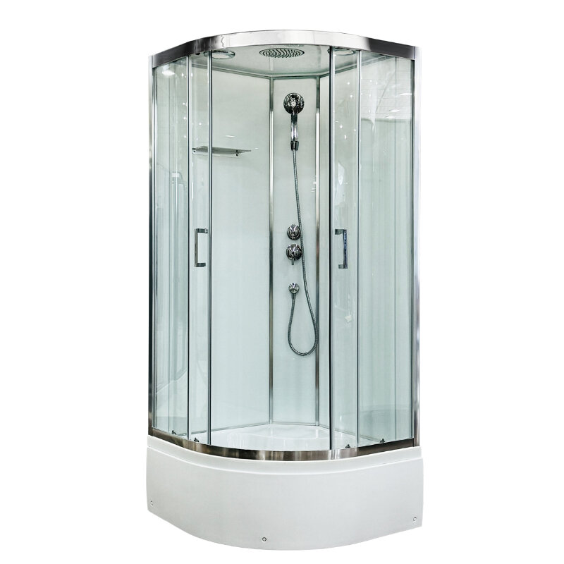Изображение товара Душевая кабина Royal Bath Fato RB90CK-T-CH 90x90 см с крышей и сиденьем