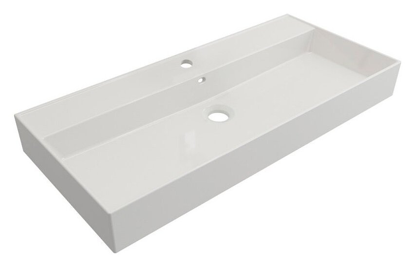 Изображение товара Раковина Cezares CZR-MIL-100-LVB, 100 см, керамика, белый