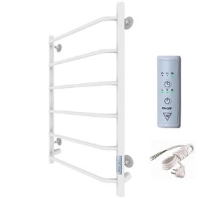 Изображение товара Полотенцесушитель электрический Тругор Пэк сп 6 80 х 40 белый ВГП, ширина 40 см, высота 80 см, Пэксп6/8040белыйВГП, диммер справа, цвет белый