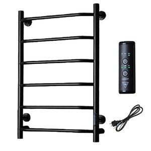 Изображение товара Полотенцесушитель электрический Тругор Пэк сп 6 80 х 40 черный ВГП, ширина 40 см, высота 80 см, Пэксп6/8040черныйВГП, диммер справа, цвет черный