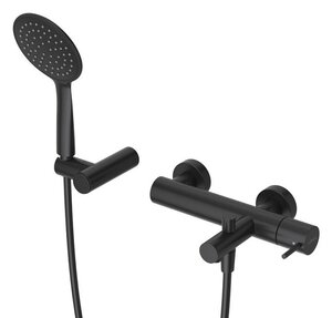 Изображение товара Смеситель для ванны и душа Cezares Leaf-VD-L-NOP черный матовый Итальянский стиль