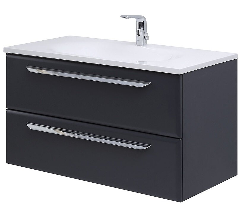 Изображение товара Тумба под раковину Cezares Eco-750-2C-SO-GR-P, 75 см, подвесная, grafito