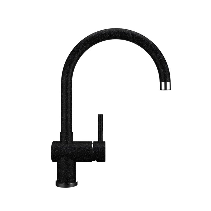 Изображение товара Смеситель для кухонной мойки Ulgran U-021-308 черный матовый современный стиль