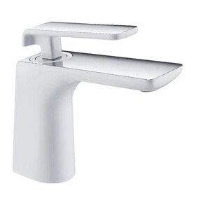 Изображение товара Смеситель для раковины Rose R1401F, белый/хром