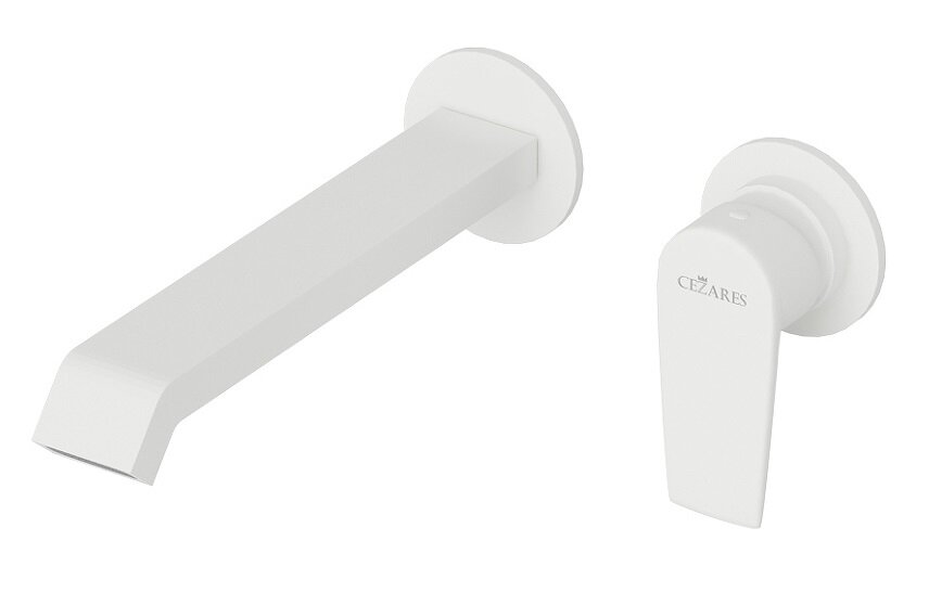 Изображение товара Смеситель для раковины Cezares Nautic-BLI2-BIO, с донным клапаном, белый матовый