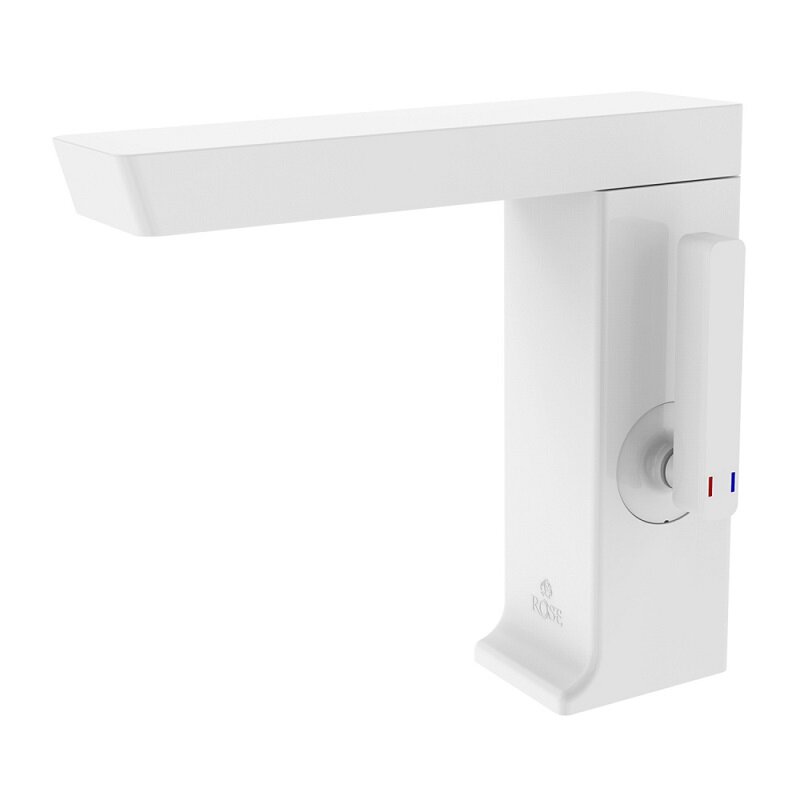 Изображение товара Смеситель для раковины Rose R1801C белый с поворотным изливом