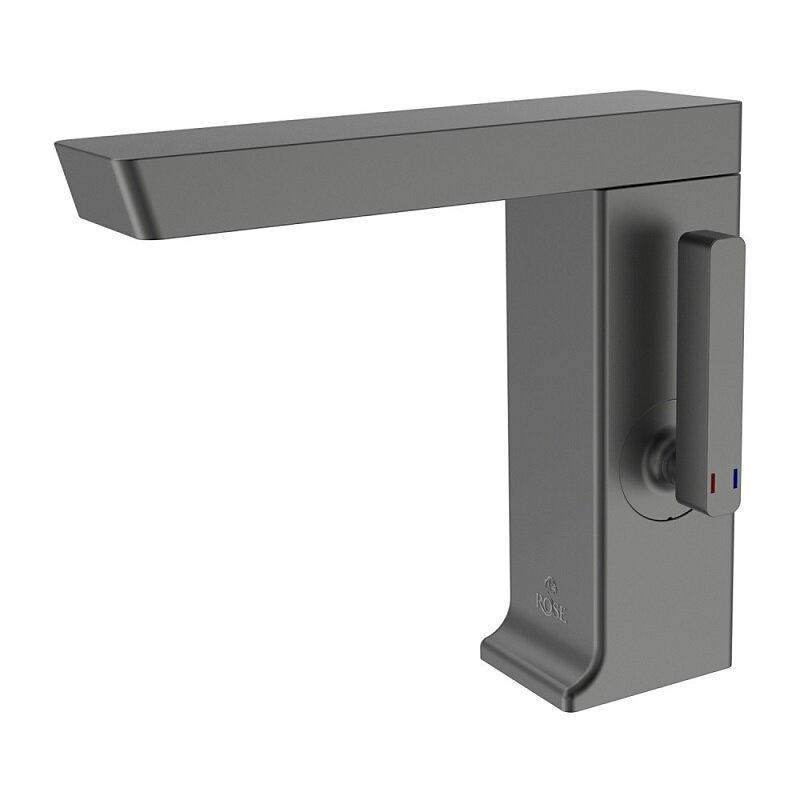 Изображение товара Смеситель для раковины Rose R1801T воронёная сталь gunmetal однорычажный