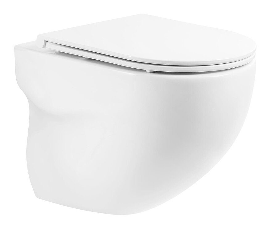 Изображение товара Подвесной унитаз BelBagno Onda BB066CHR/BB870SC с микролифтом и безободковым дизайном